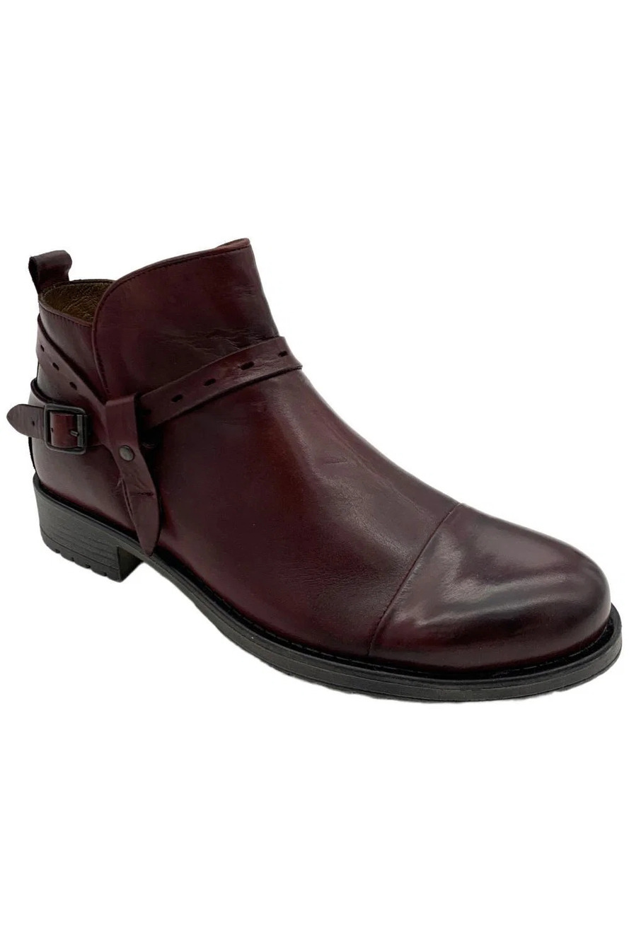 Miz Mooz Women's Provo Buckled Boot Bordeaux - Medium
